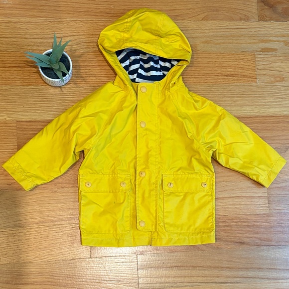 4/$21 12-18M Baby Gap Yellow Kids Hooded Raincoat - Picture 1 of 6
